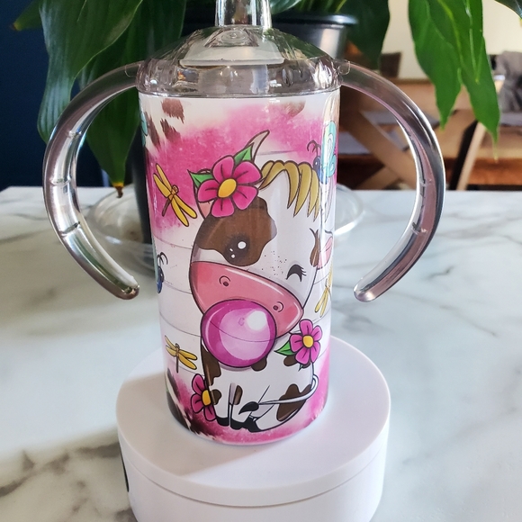 Baby Cow 12oz Sippy Cup with 2 lids - Picture 7 of 10